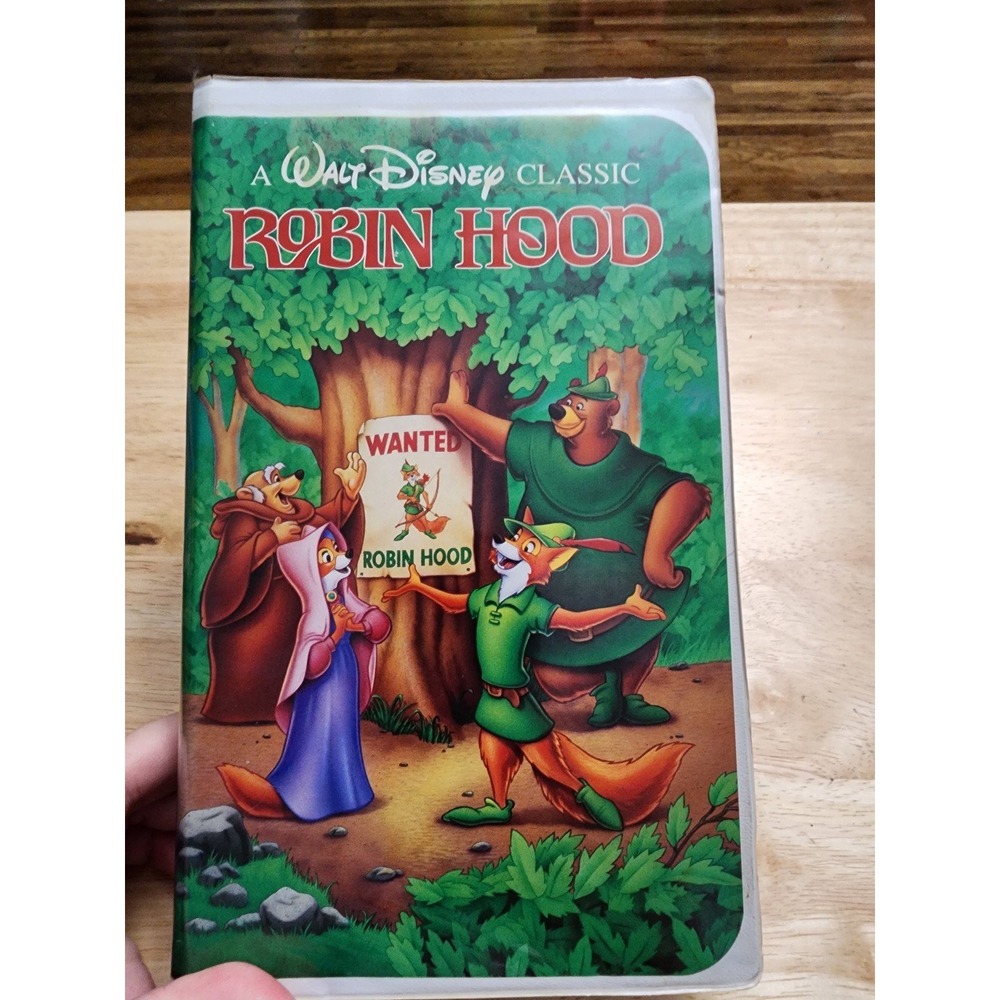 Walt Disney Robin Hood VHS Black Diamond‎ Video Cassette Clamshell Movie